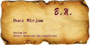 Bucz Mirjam névjegykártya